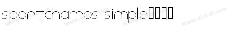 sportchamps simple字体转换
